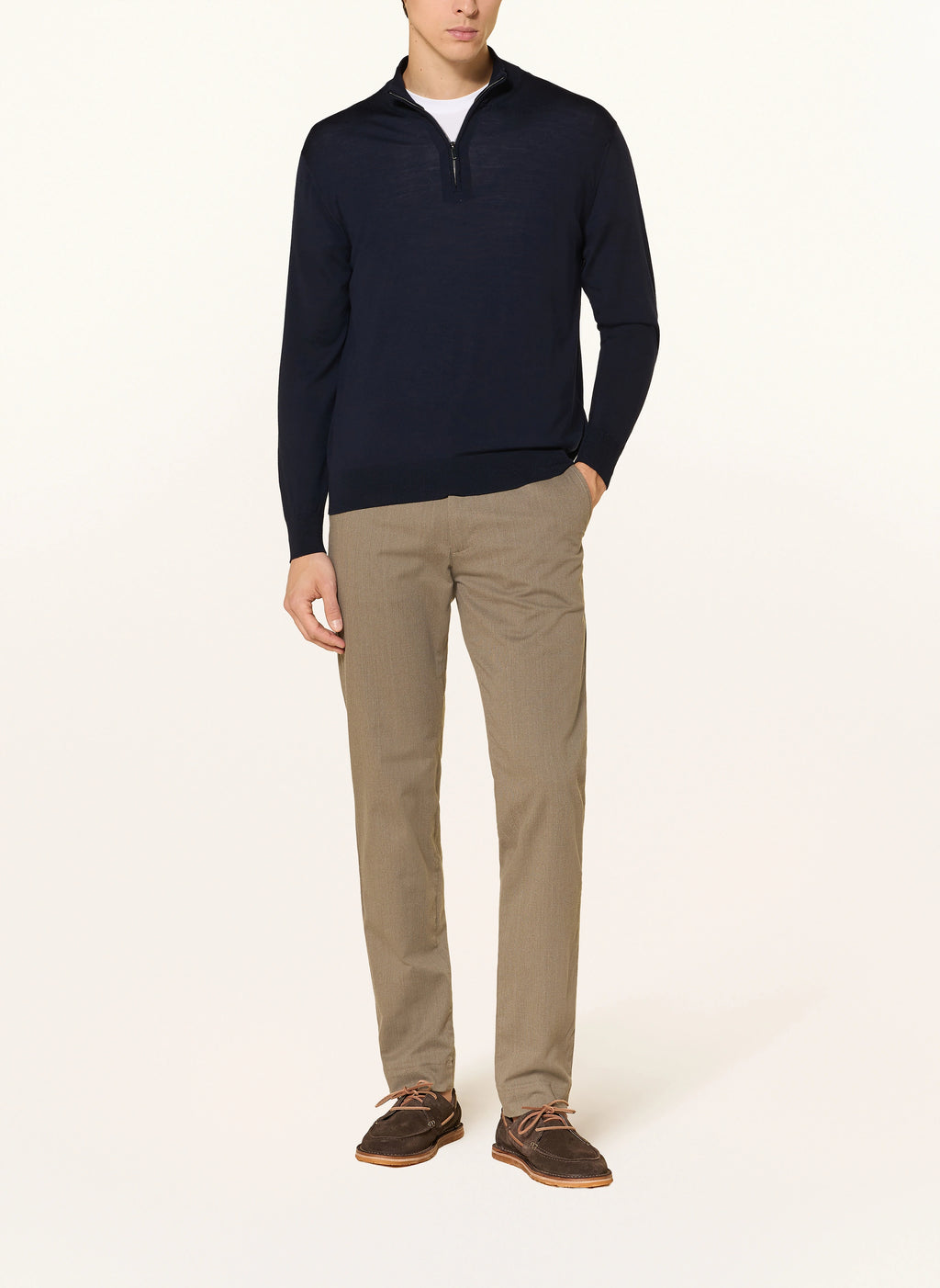 Paul & Shark Quarter zip merino wool donkerblauw/navy