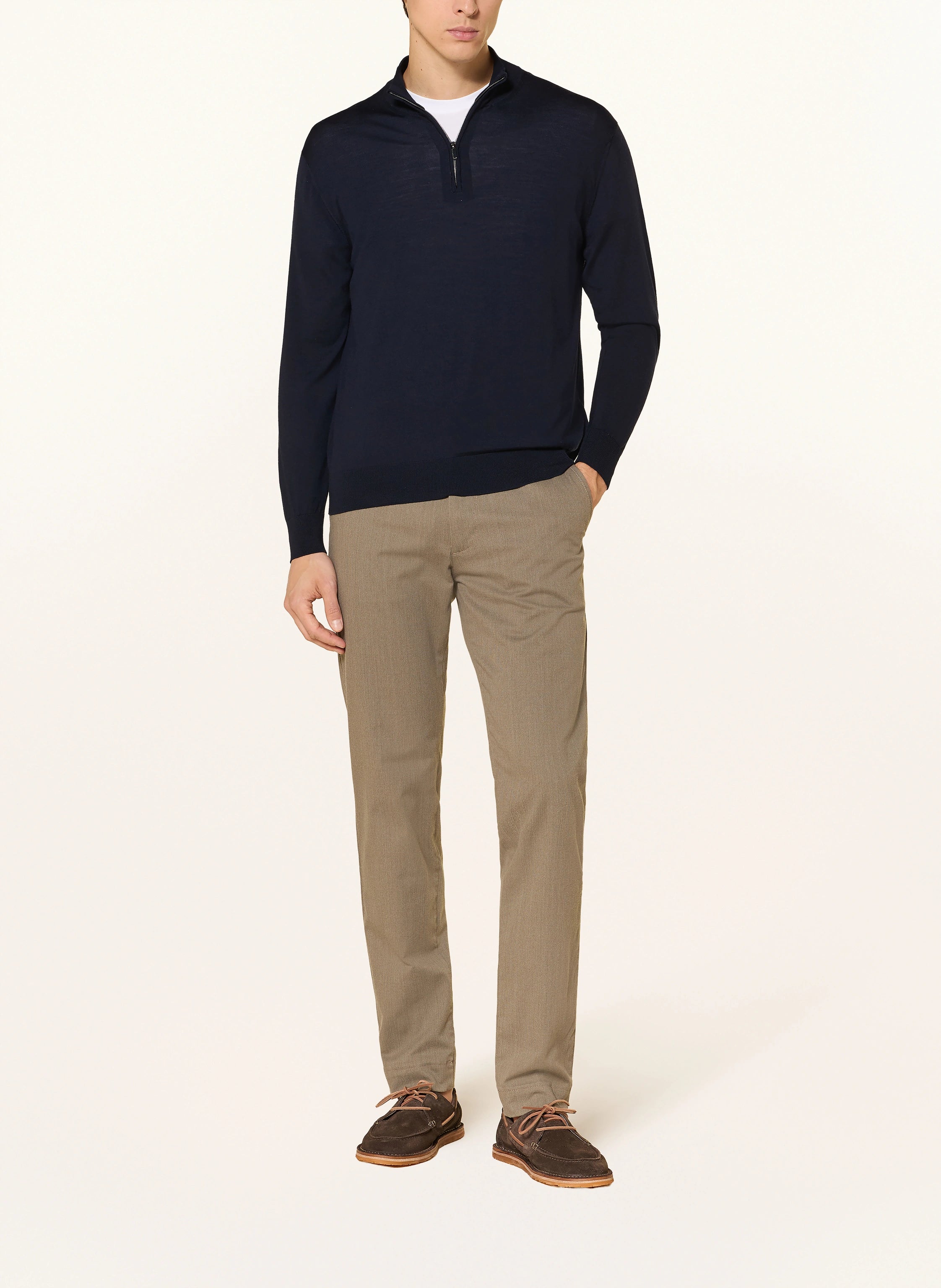 Paul & Shark Quarter zip merino wool donkerblauw/navy