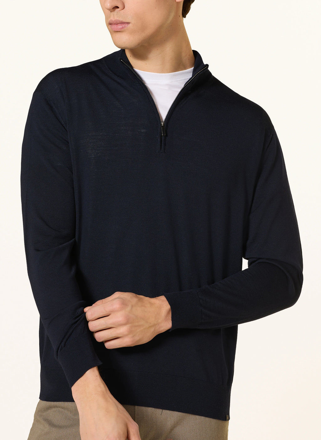 Paul & Shark Quarter zip merino wool donkerblauw/navy