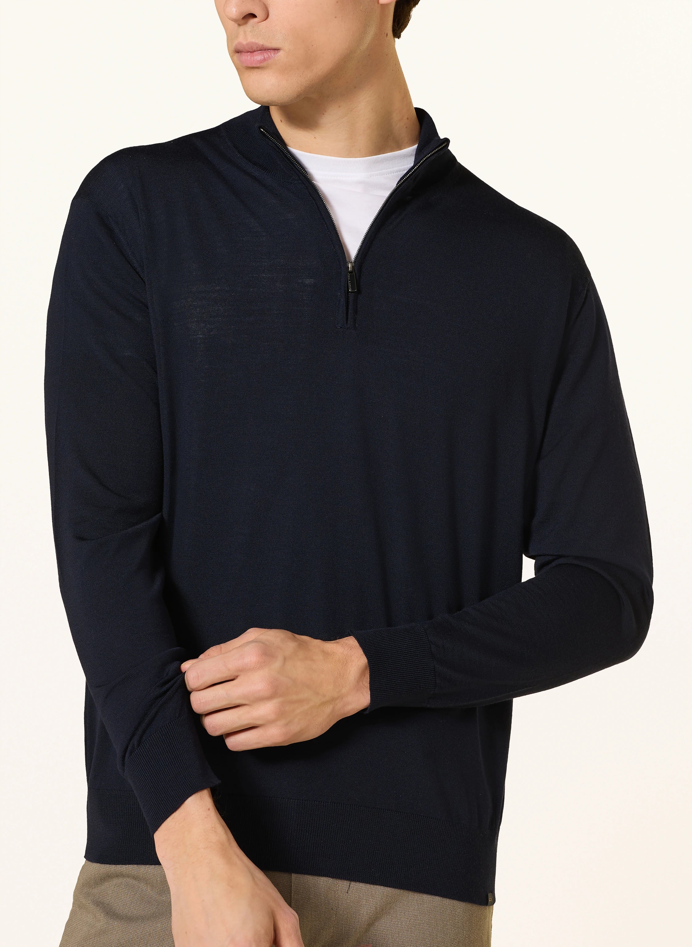 Paul & Shark Quarter zip merino wool donkerblauw/navy