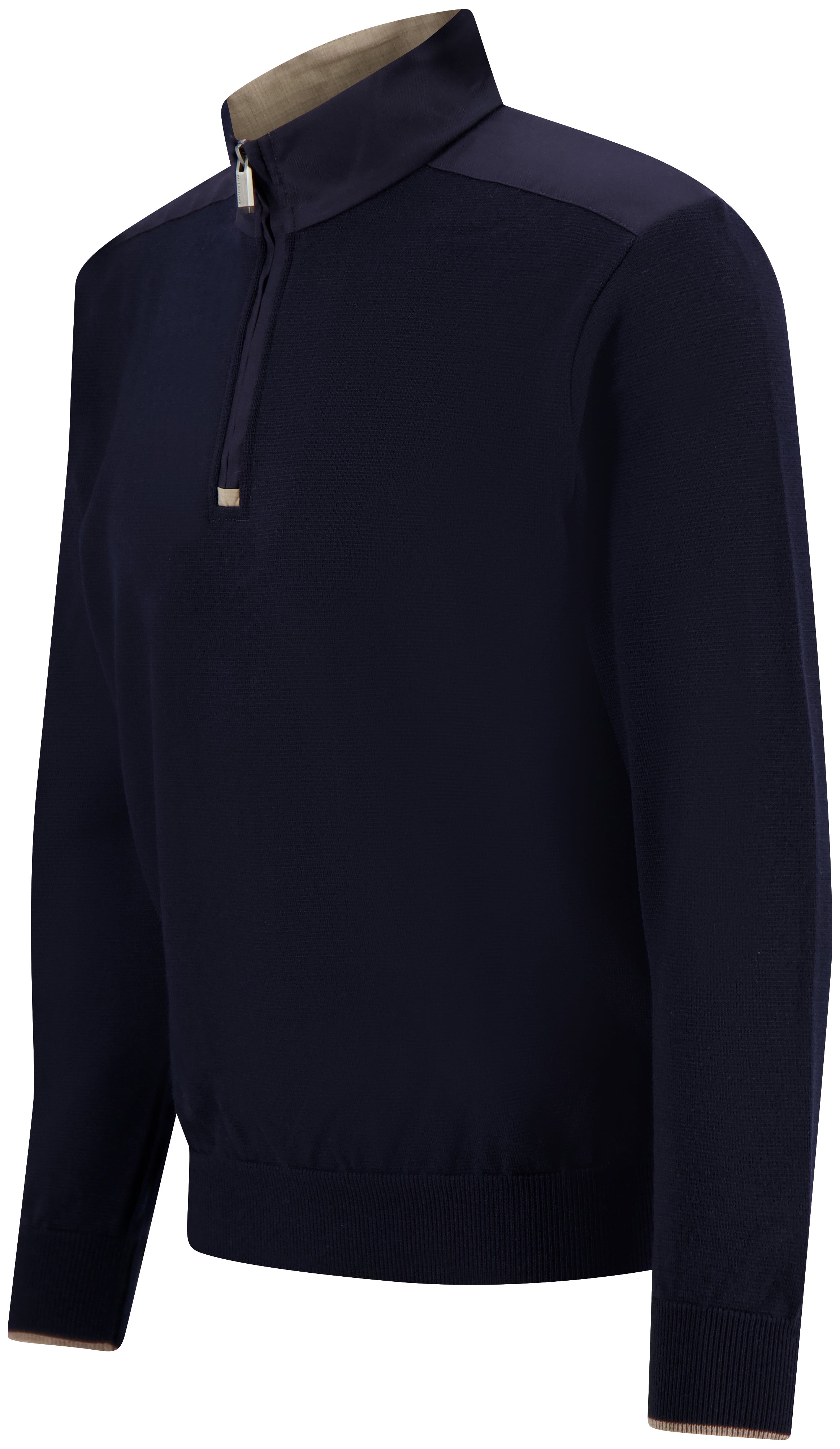 Paul & Shark Quarter zip donkerblauw, summer wool