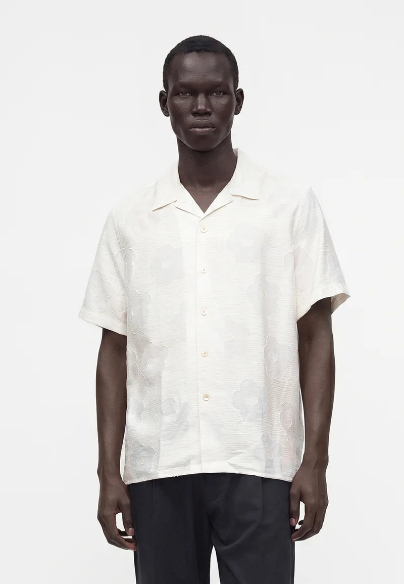 Paul Smith overshirt creme/gebroken wit patroonstof DEZE = ZONDER BLOEMEN!