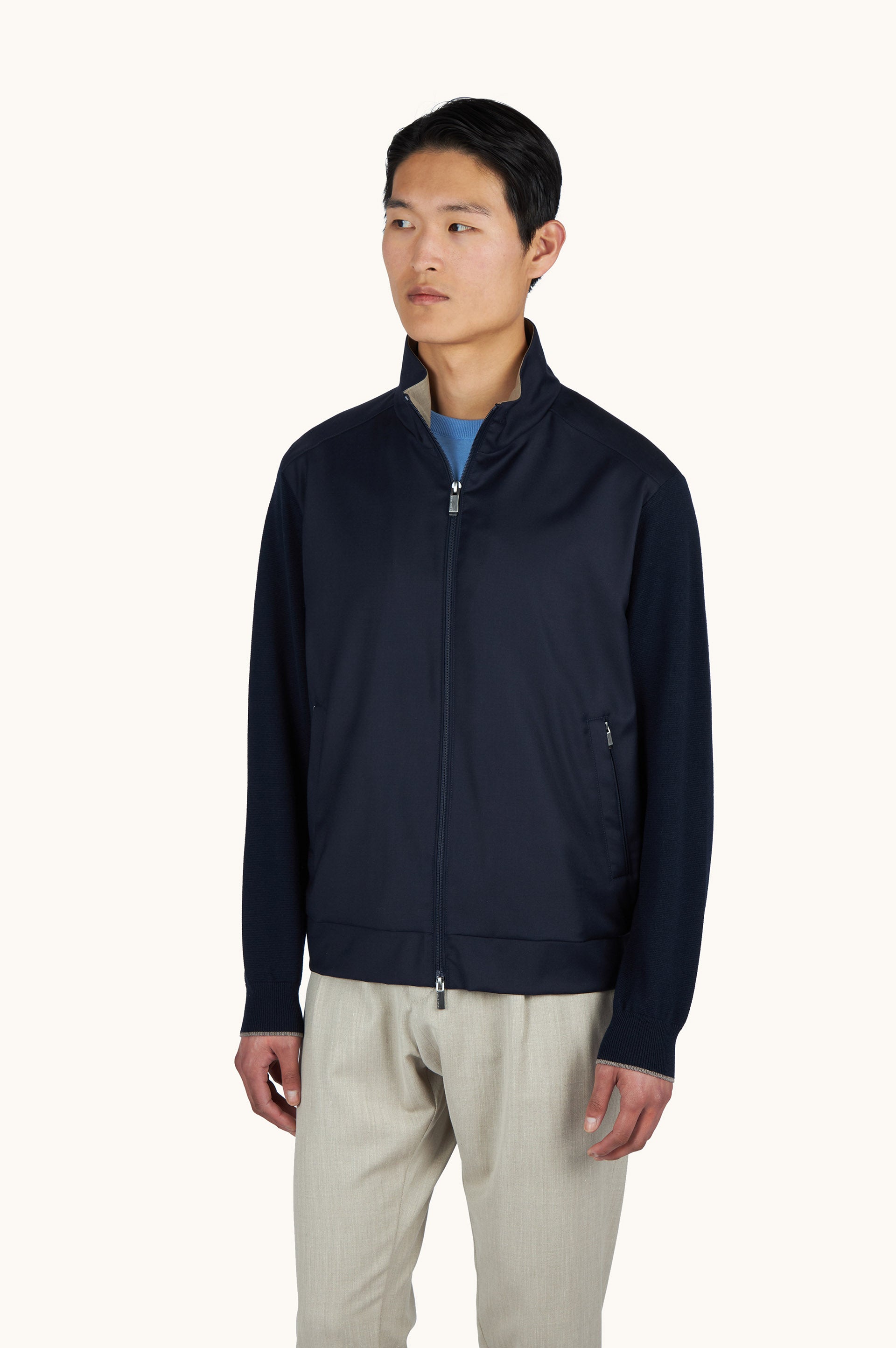 Paul & Shark Hybrid Blouson in wool and silk