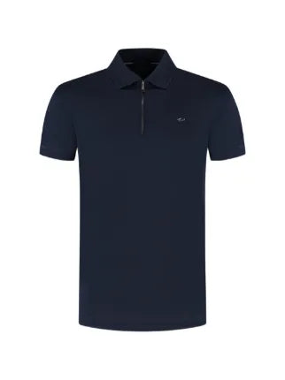 Paul & Shark Polo donkerblauw met logo.