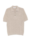Daniele Fiesoli Italia polo ruwe zachte beige stof (BESTSELLER!)