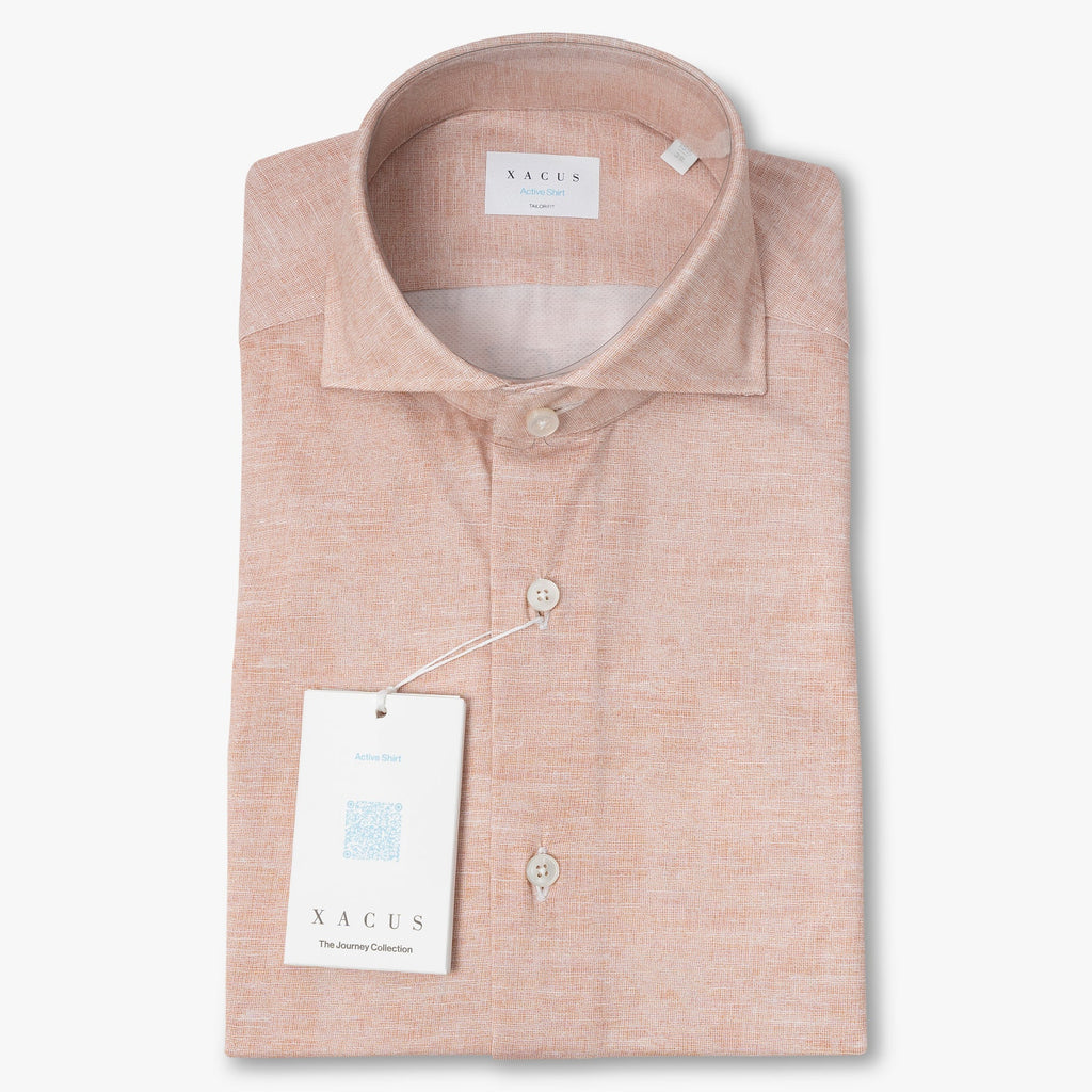 Xacus Blouse Active Shirt, Tailor fit Roze/zalm