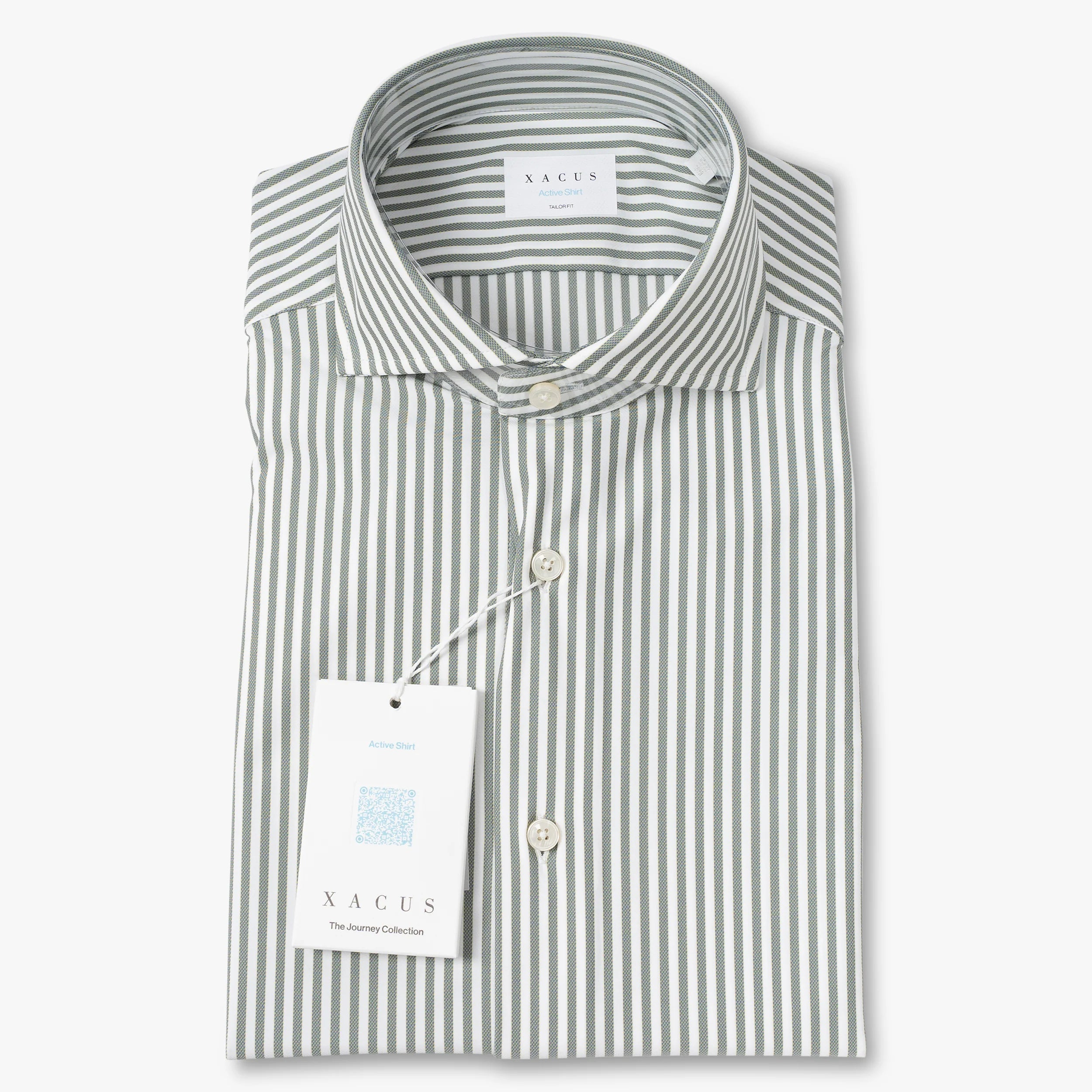 Xacus blouse mint groen/wit strepen limited edition