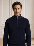 Paul & Shark Quarter zip donkerblauw, summer wool