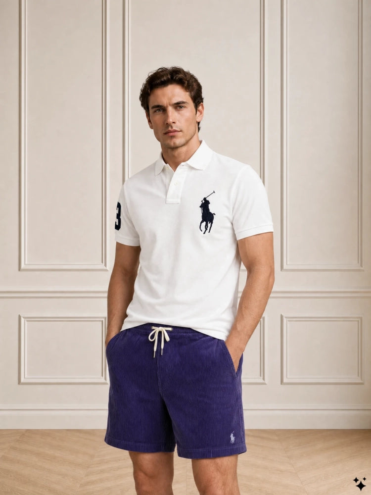 Ralph Lauren korte-ribbroek donkerblauw/navy