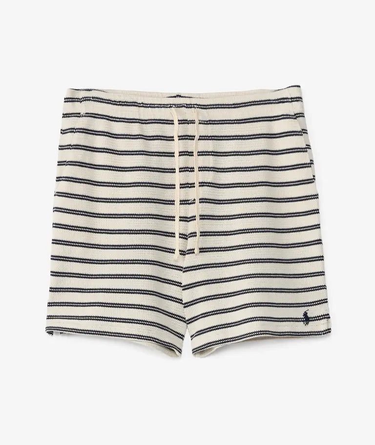 Polo Ralph Lauren Gestreept Pointelle-Jersey Short Wit/blauw