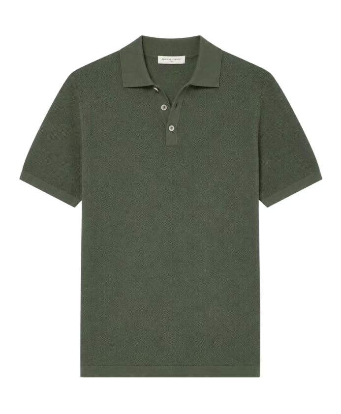 Daniele Fisoli polo groen/moss dry cotton
