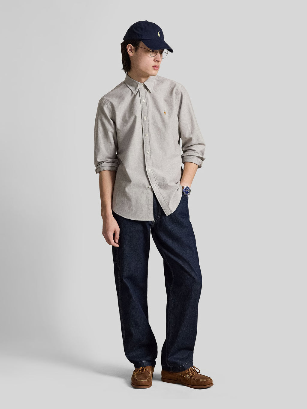 Polo Ralph Lauren overhemd Grijs/lichte groene tint