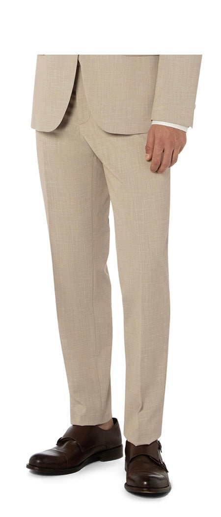 Benvenuto pantalon beige sandiago wol stretch