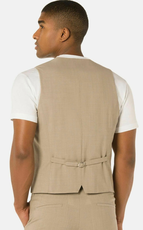 Benvenuto gilet salvino sand/beige wol/stretch