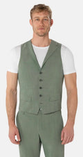 Benvenuto gilet licht groen wol stretch salvino