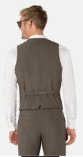 Benvenuto salvino gilet taupe wol/ stretch