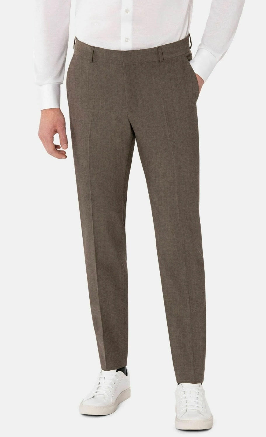 Benvenuto iago pantalon taupe wol stretch