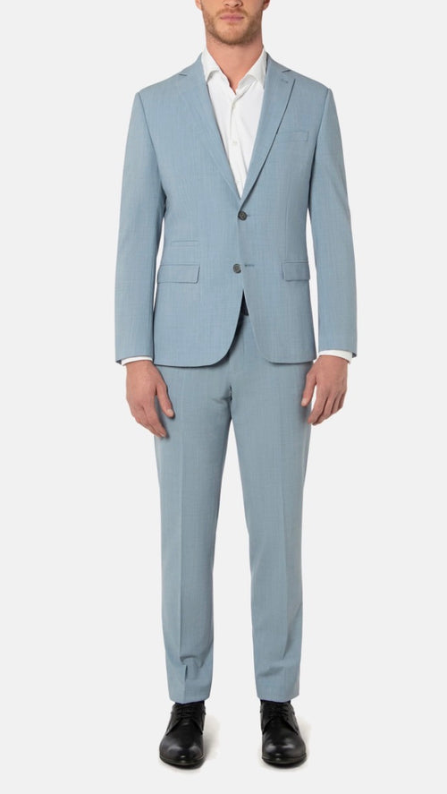 Benvenuto kolbert licht blauw salvi wol stretch