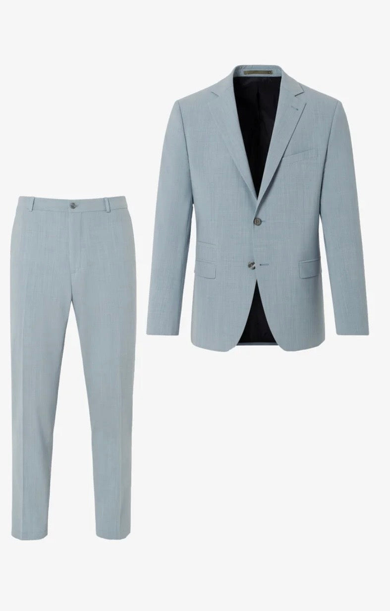 Benvenuto kolbert licht blauw salvi wol stretch