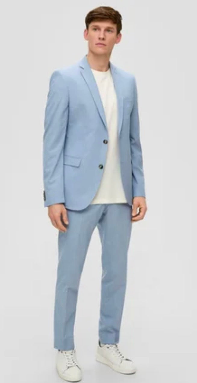 Benvenuto kolbert licht blauw salvi wol stretch