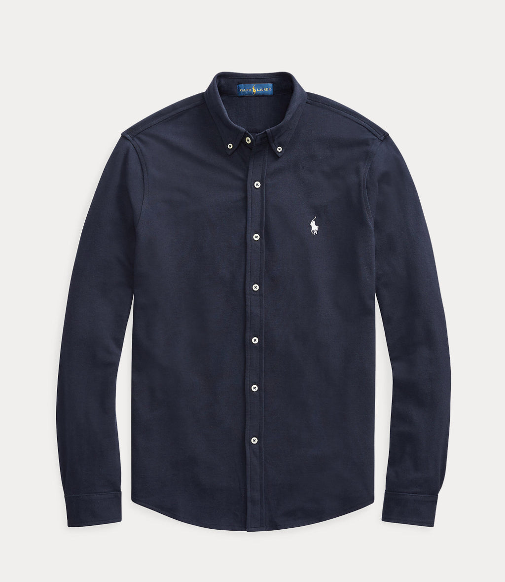 Polo Ralph Lauren Polo lange mouw  navy donker blauw piqué