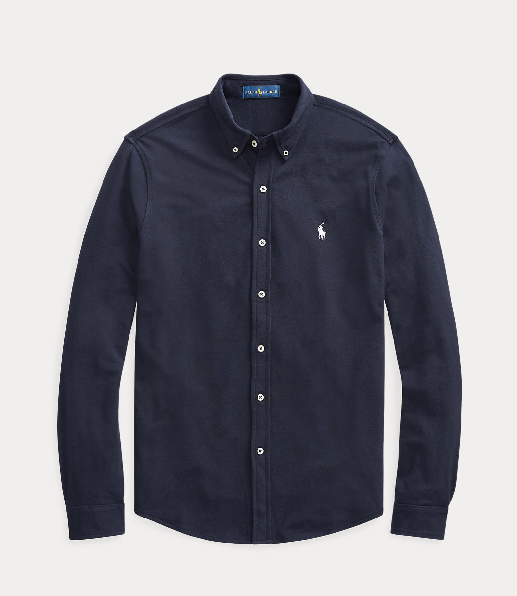 Polo Ralph Lauren Polo lange mouw  navy donker blauw piqué