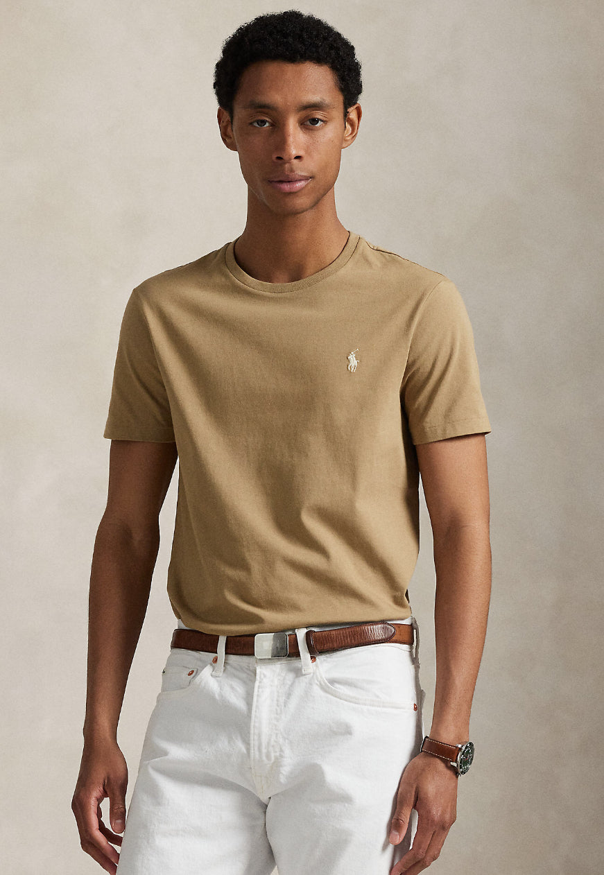 Polo Ralph Lauren T shirt  Custom Slim Fit tan