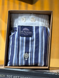 Mc Alson Losse boxershorts dubbele strepen-patroon blauw/lichtblauw