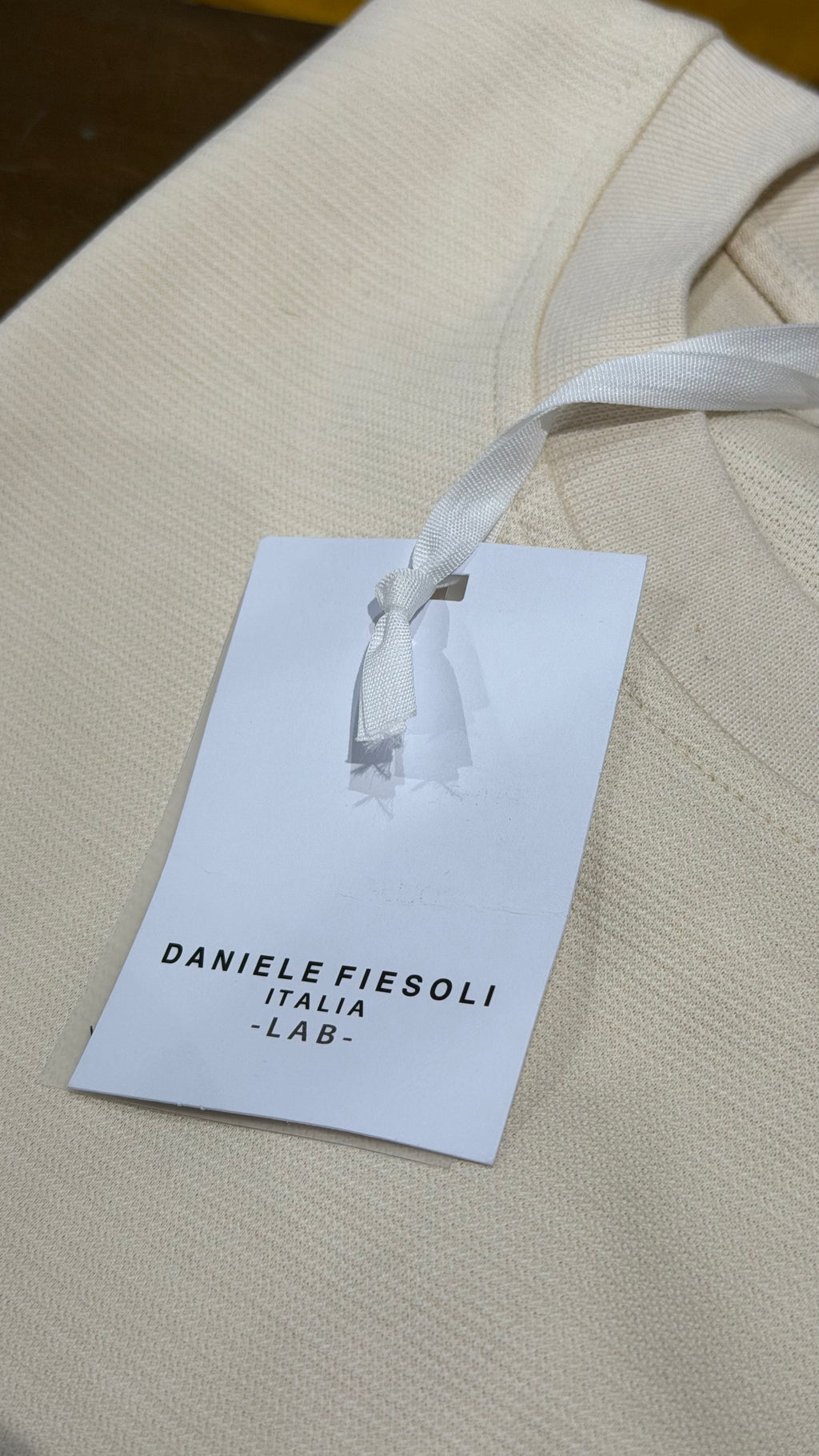 Daniele Fiesoli Italia T-shirt dikke stof creme/beige