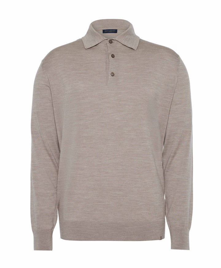 Paul & Shark Polo met lange mouwen beige/stone