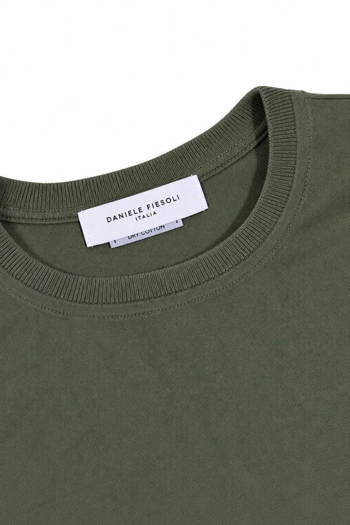 Daniele Fiesoli Italia T-shirt/dun groen/moss dry cotton