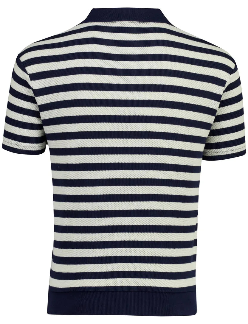 Polo Ralph Lauren Korte mouw poloshirt gebreid v-hals gestreept