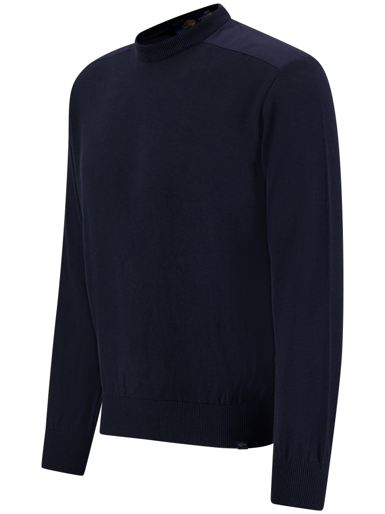 Paul & Shark sweater cotton silk donkerblauw/navy