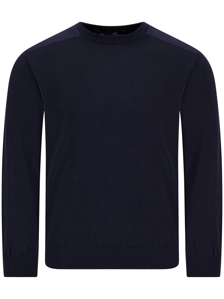 Paul & Shark sweater cotton silk donkerblauw/navy