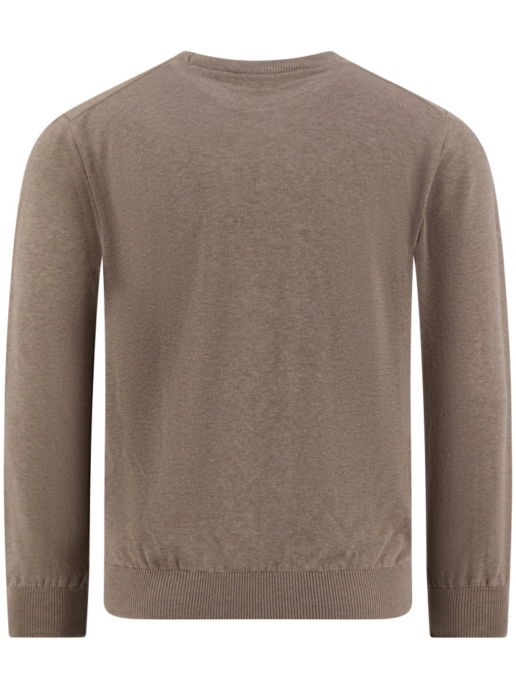 Paul & Shark sweater cotton silk taupe/bruin