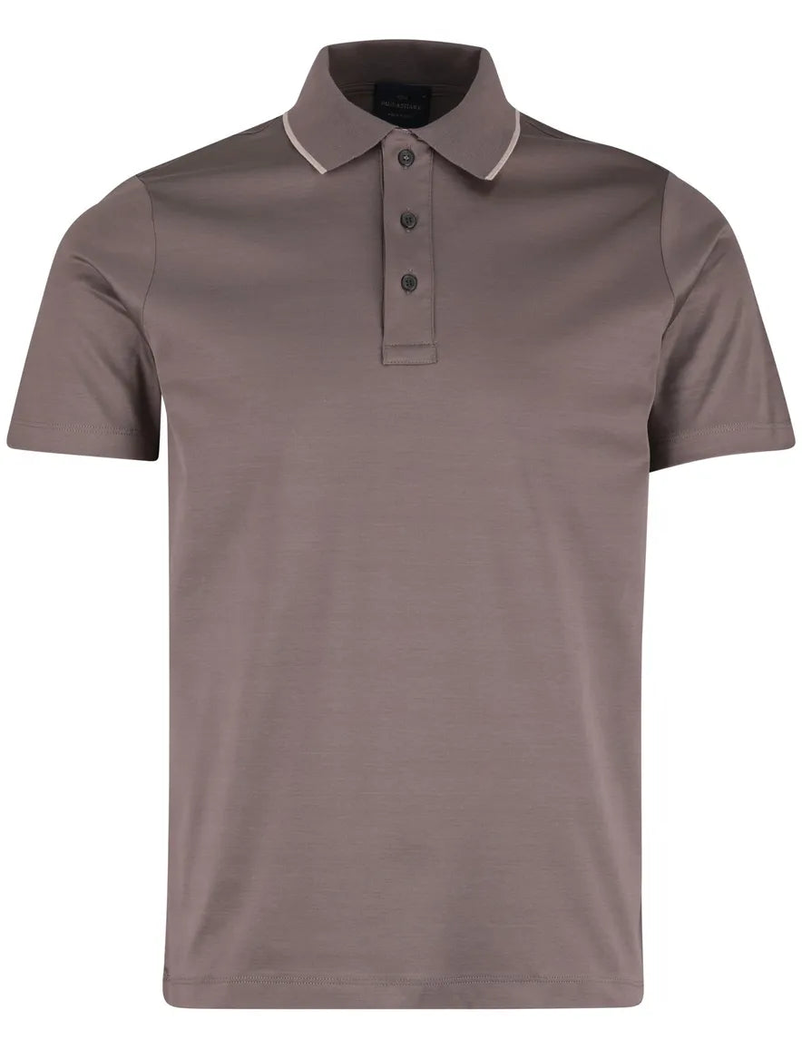 Paul & Shark polo met knopen soft material aqua toch beige/taupe