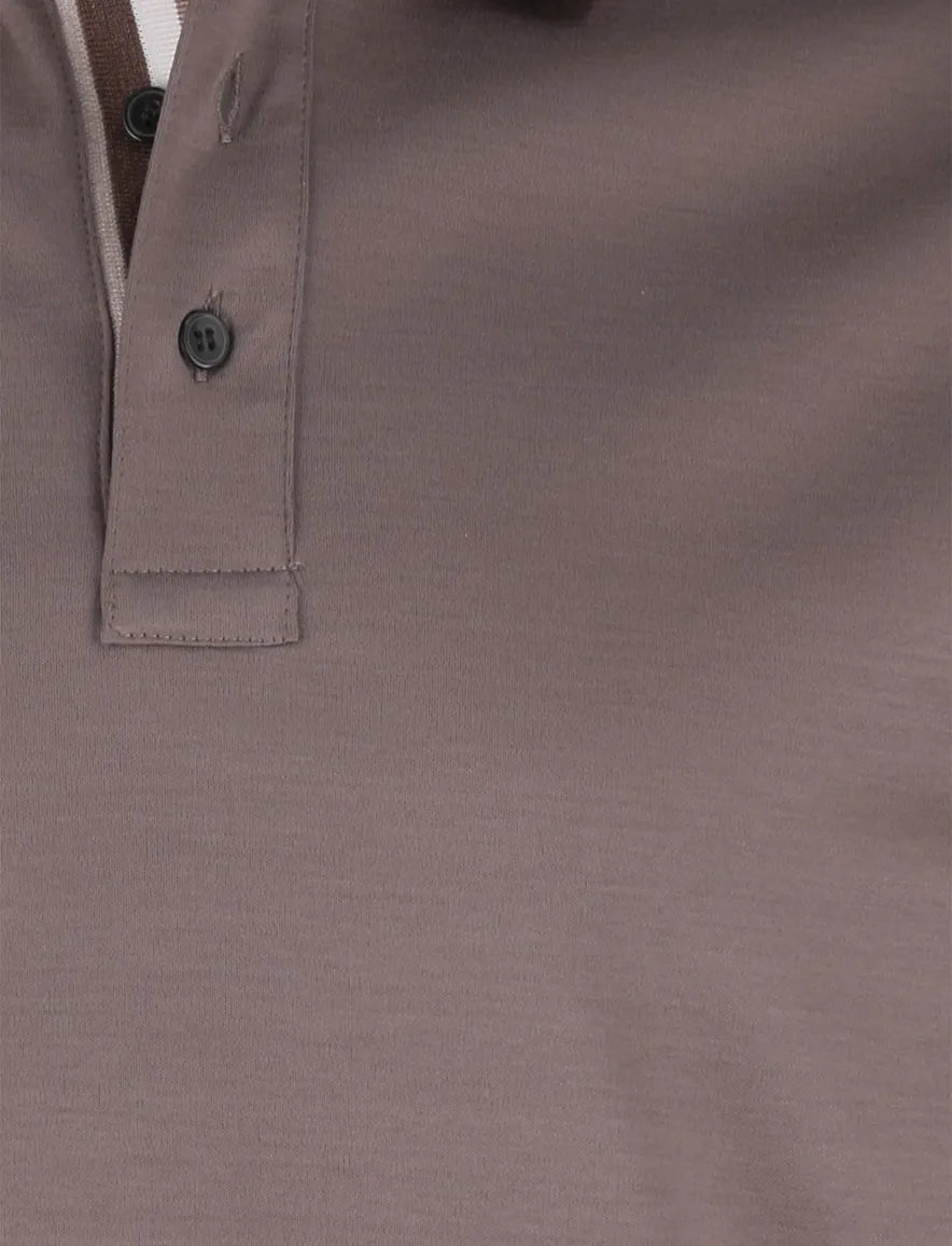 Paul & Shark polo met knopen soft material aqua toch beige/taupe