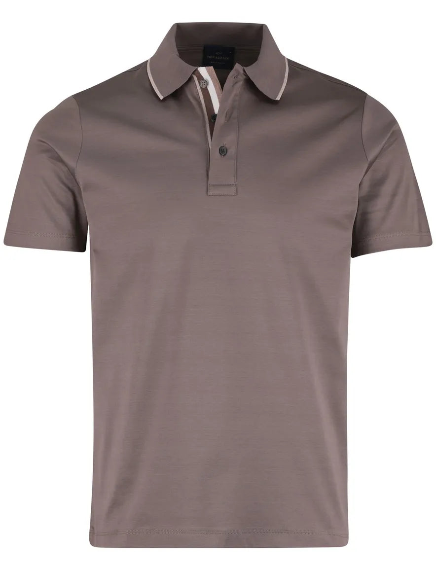 Paul & Shark polo met knopen soft material aqua toch beige/taupe