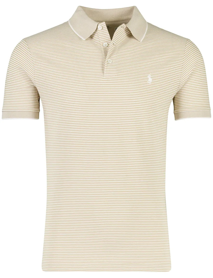 Polo ralph lauren beige polo shirt streepjes