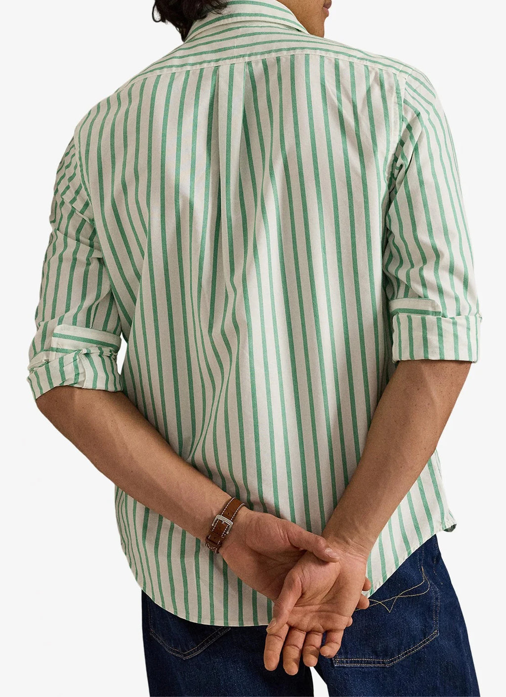 Polo Ralph Lauren Custom fit Oxford overhemd met streepprint Groen/wit