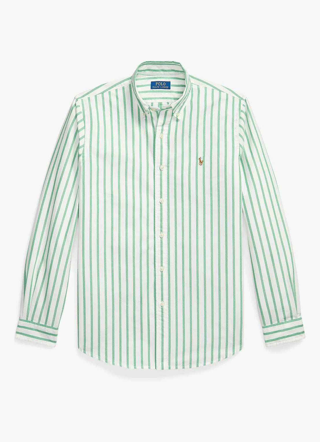 Polo Ralph Lauren Custom fit Oxford overhemd met streepprint Groen/wit
