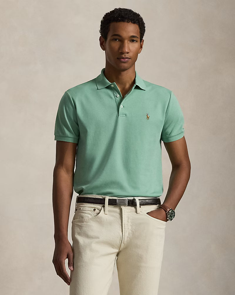Ralph Lauren Custom slim fit Soft Cotton Polo-shirt faded mint