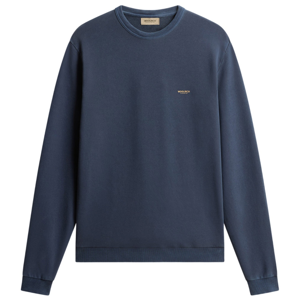 Woolrich sweater crewneck donkerblauw/licht small logo