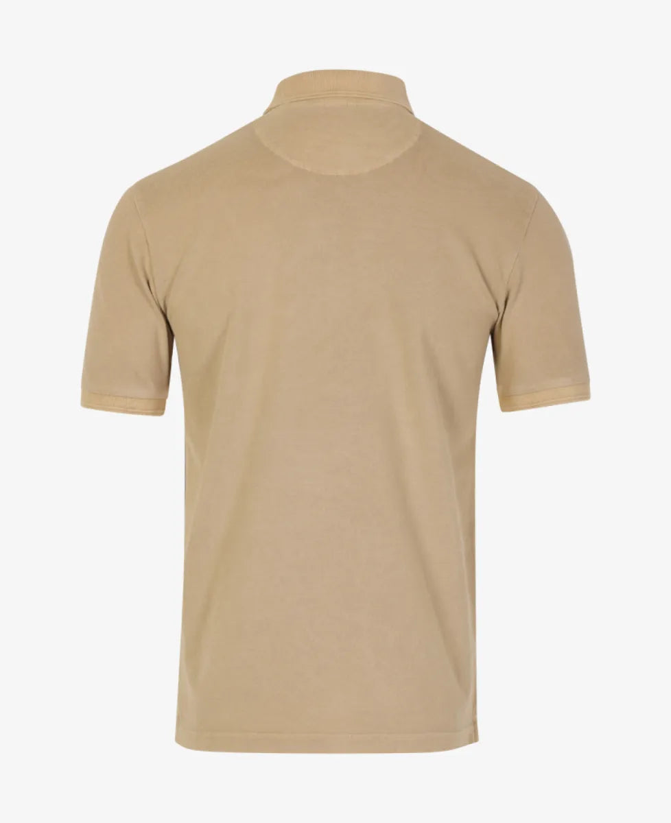 Woolrich polo beige met knopen & uitgeschreven Woolrich logo