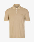 Woolrich polo beige met knopen & uitgeschreven Woolrich logo