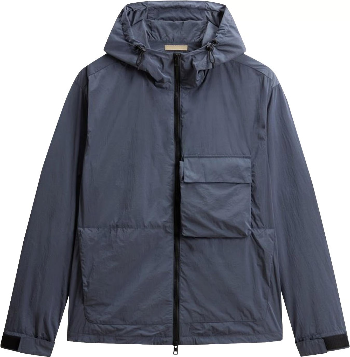 Woolrich shiny hooded jacket nylon blauw (Scherpe Prijs!)
