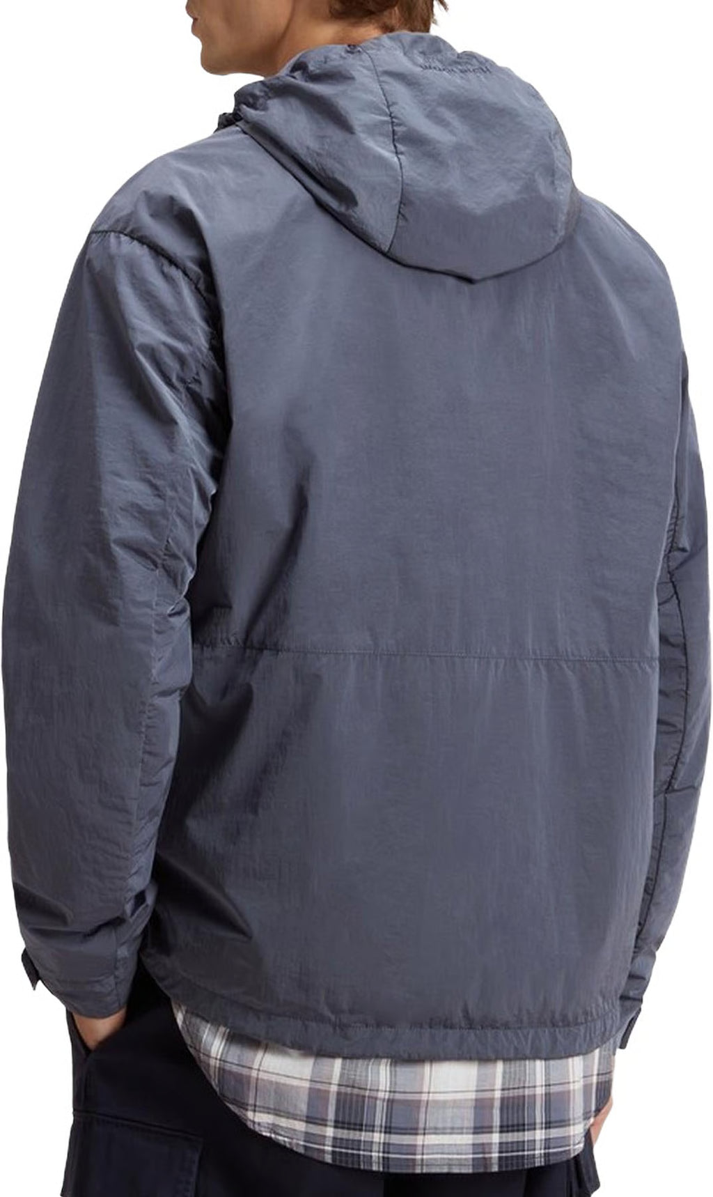 Woolrich shiny hooded jacket nylon blauw (Scherpe Prijs!)