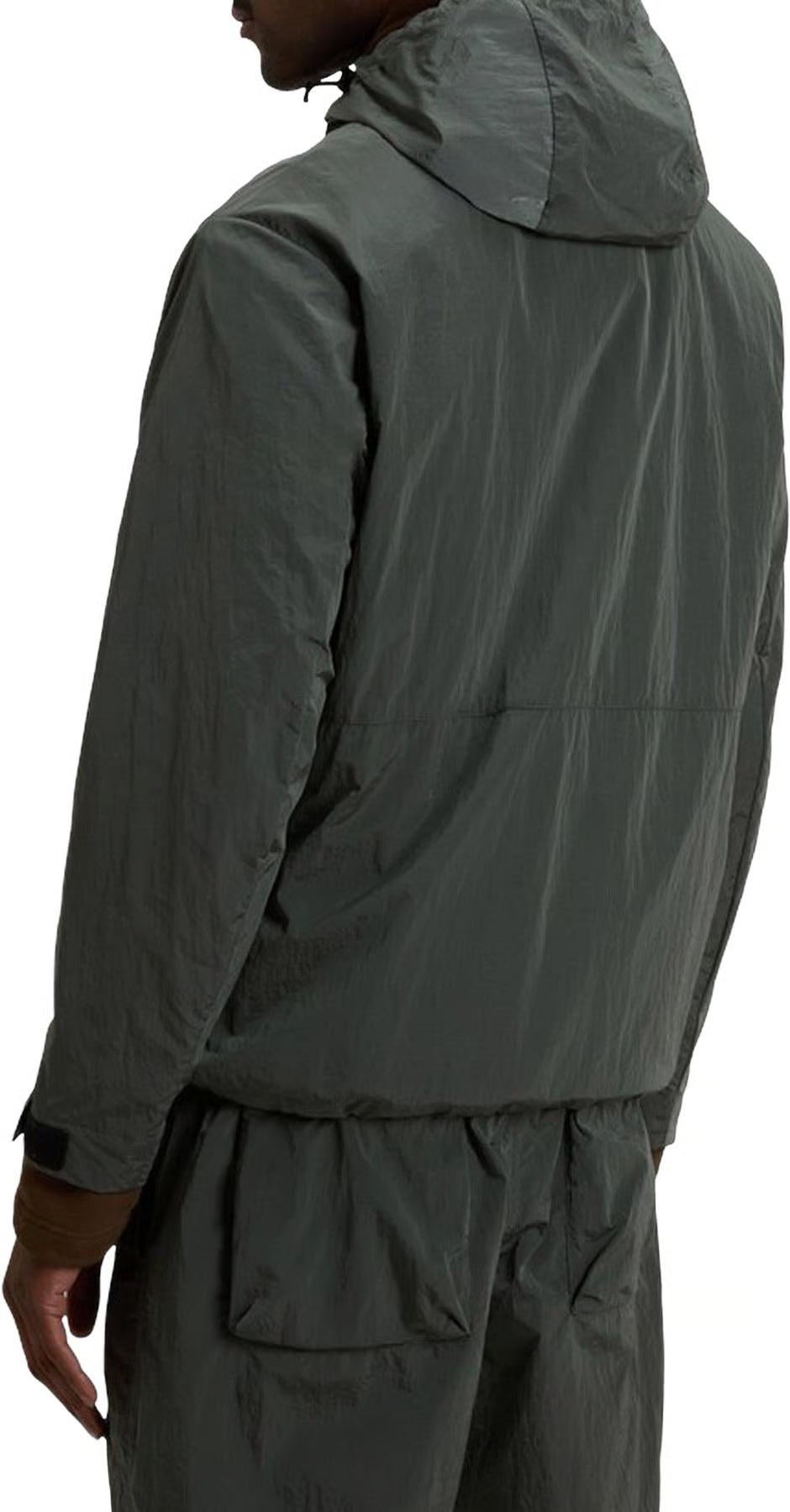 Woolrich shiny hooded jacket nylon blauw (Scherpe Prijs!)