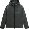 Woolrich shiny hooded jacket nylon blauw (Scherpe Prijs!)